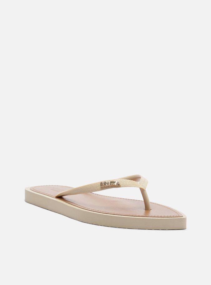 Chinelo de Dedo Off-White Bico Folha Brizza