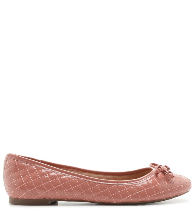 Sapatilha Rosa Antigo Verniz Matelassê Lady Blush