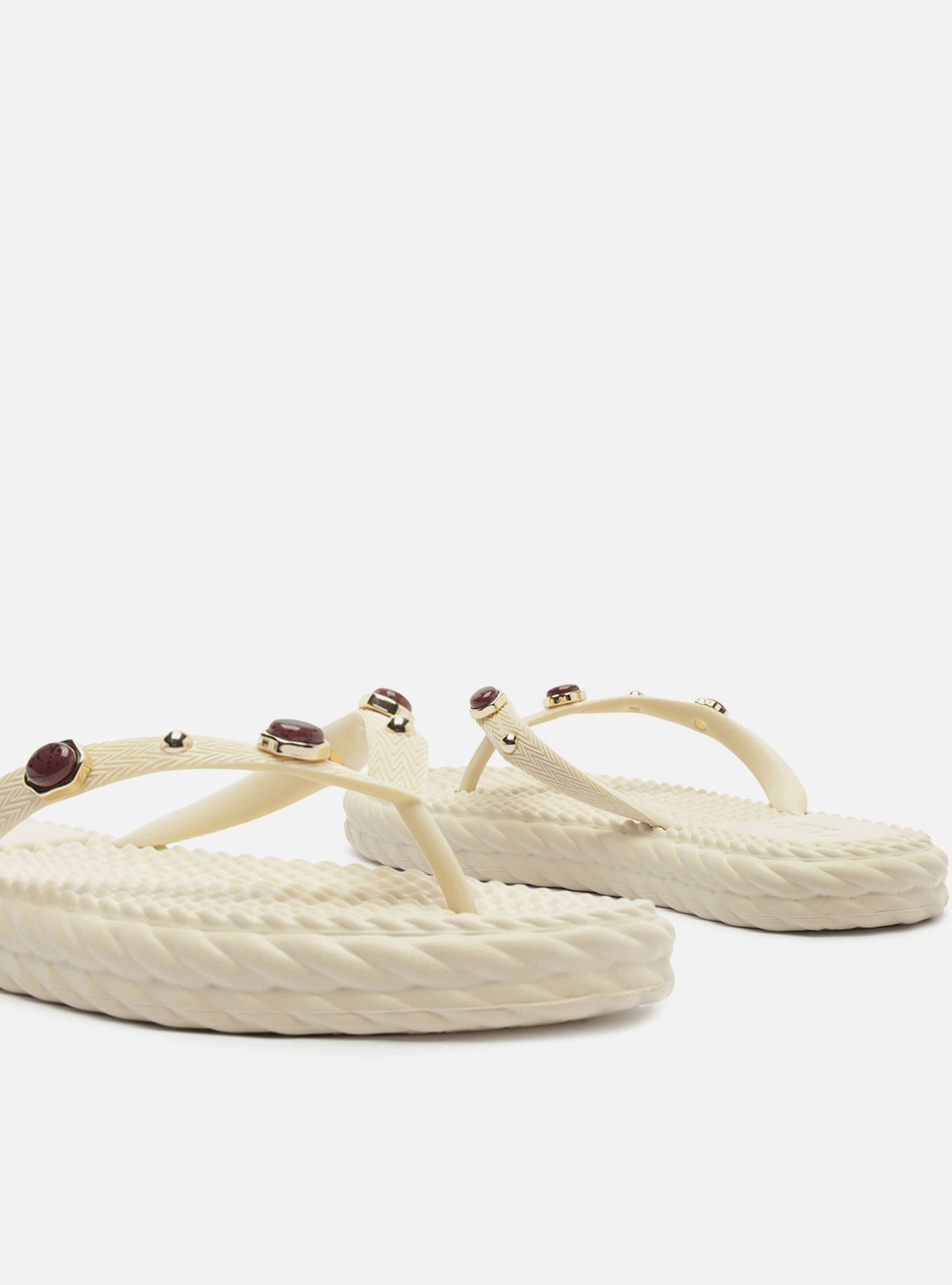 Chinelo Off White Marrocos Pedras Flip Flop — foto 4
