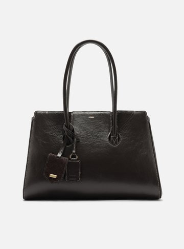 Bolsa Shopping Marrom Couro Heritage Grande