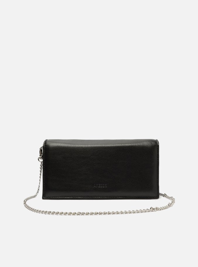 Bolsa Clutch Preta Couro Luana Pequena