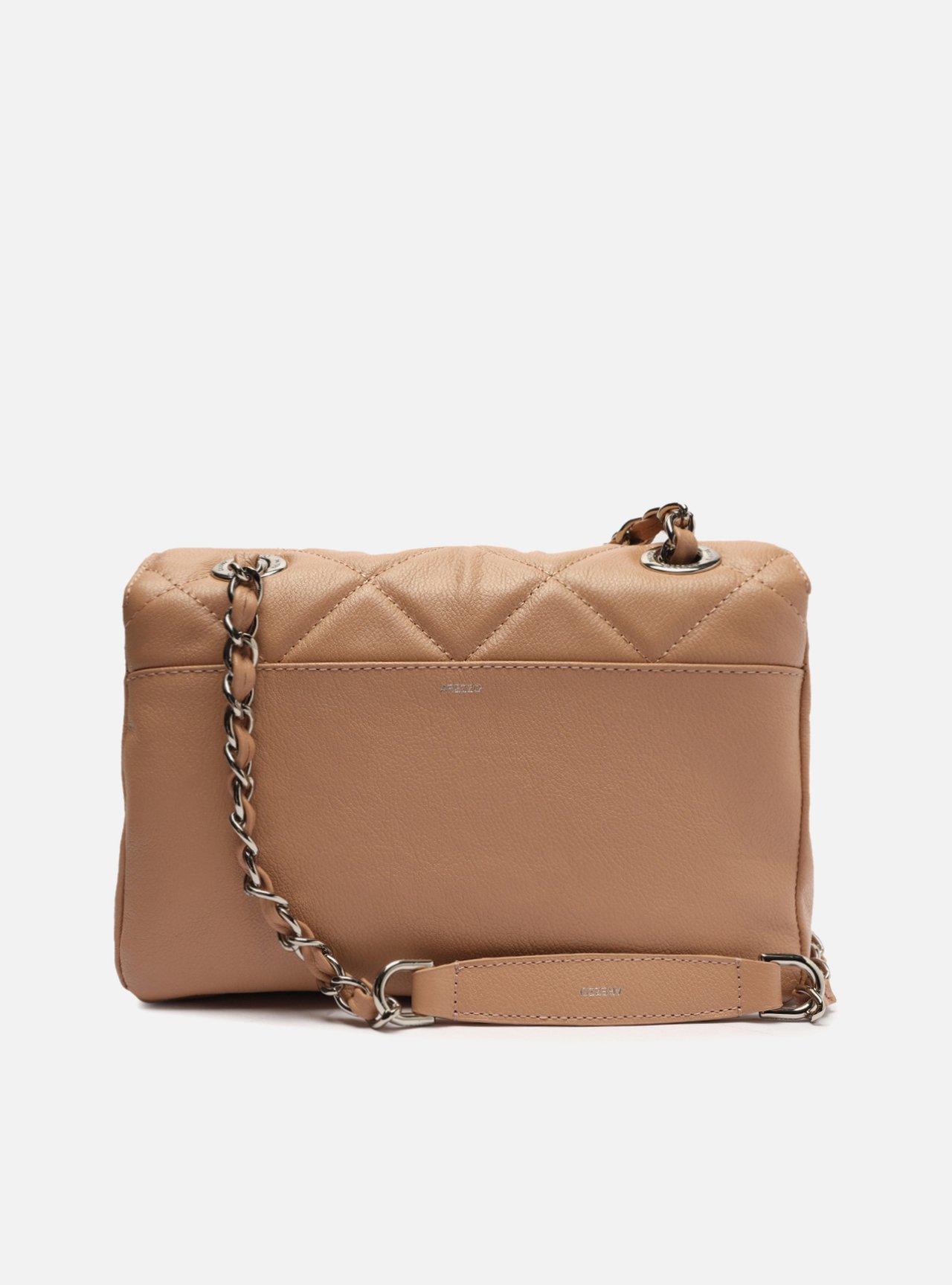 Bolsa Tiracolo Nude Couro Mizz Média — foto 3