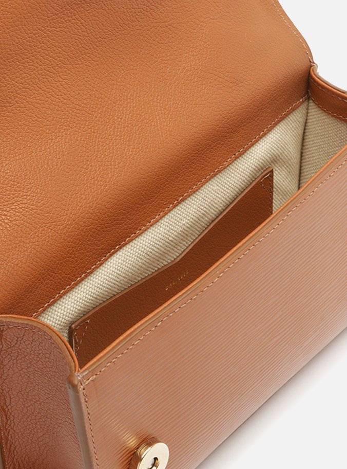 Bolsa Tiracolo Marrom Couro Abraccio Pequena