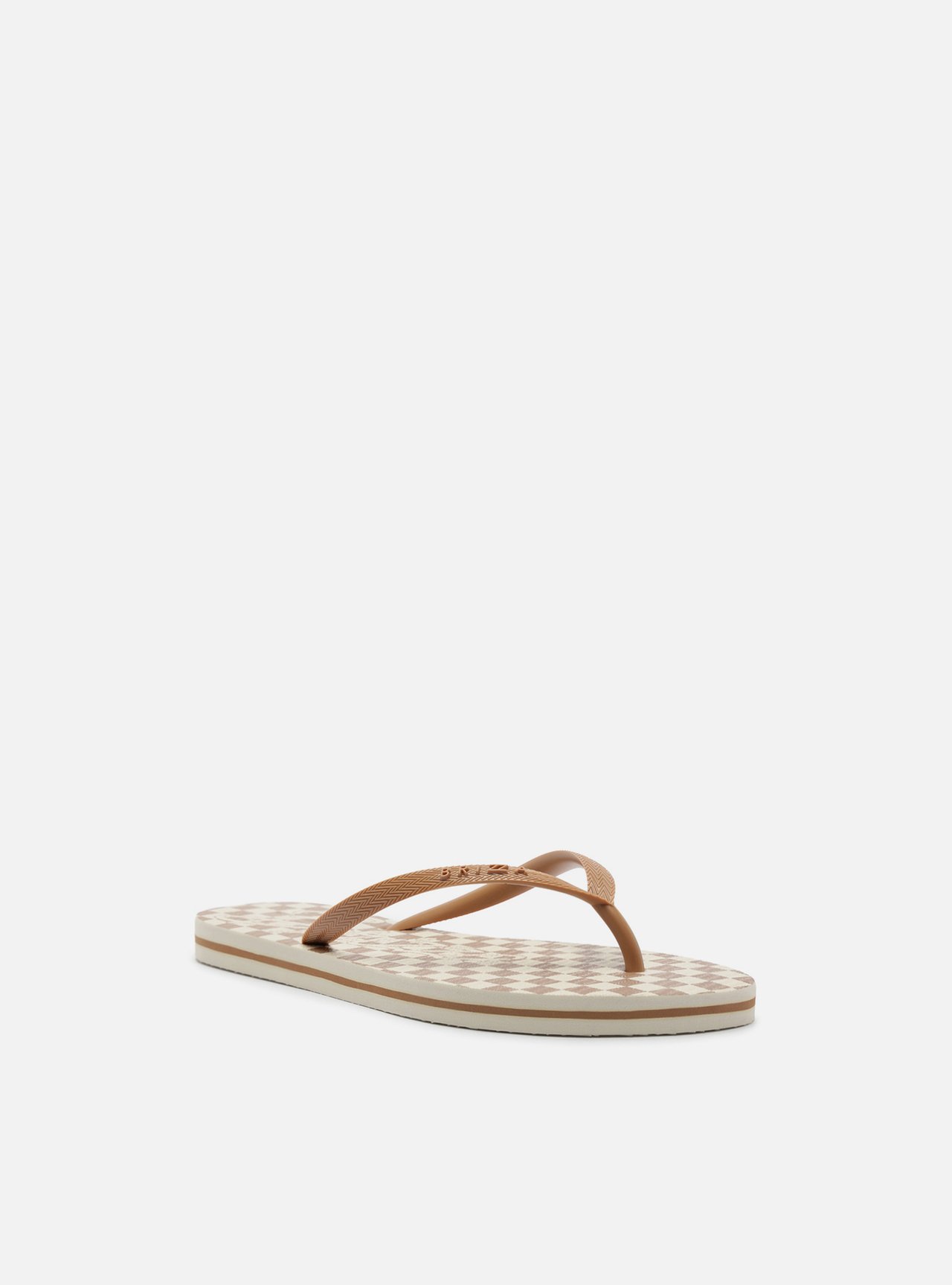 Chinelo de Dedo Marrom Essential Xadrez — foto 2