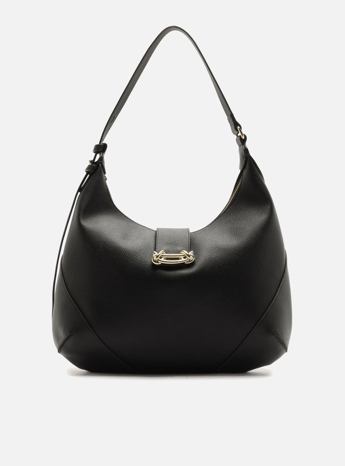 Bolsa Hobo Preta Grande Metais