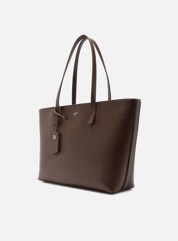 Bolsa Shopping Marrom Escura Manu Grande