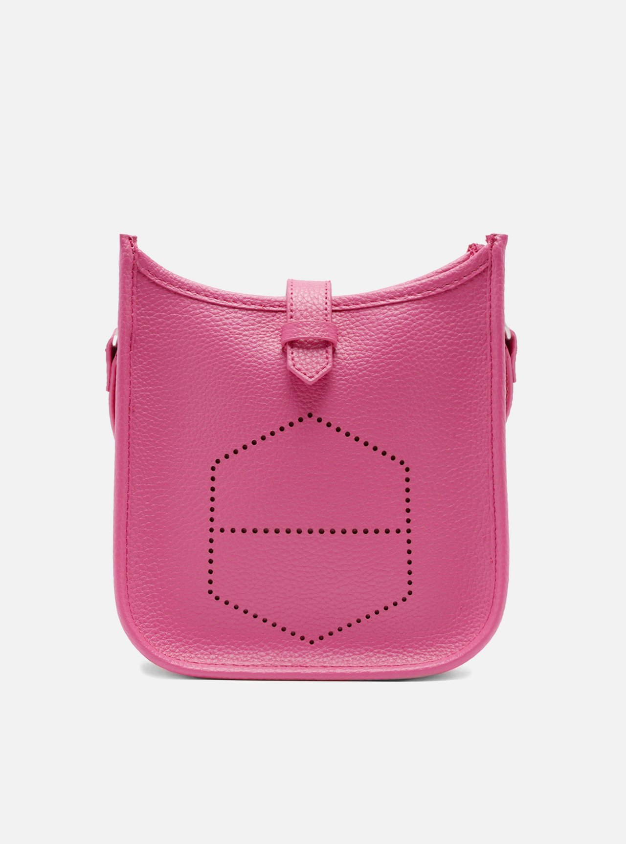 Bolsa Tiracolo Rosa Média Logo Perfurado — foto 1