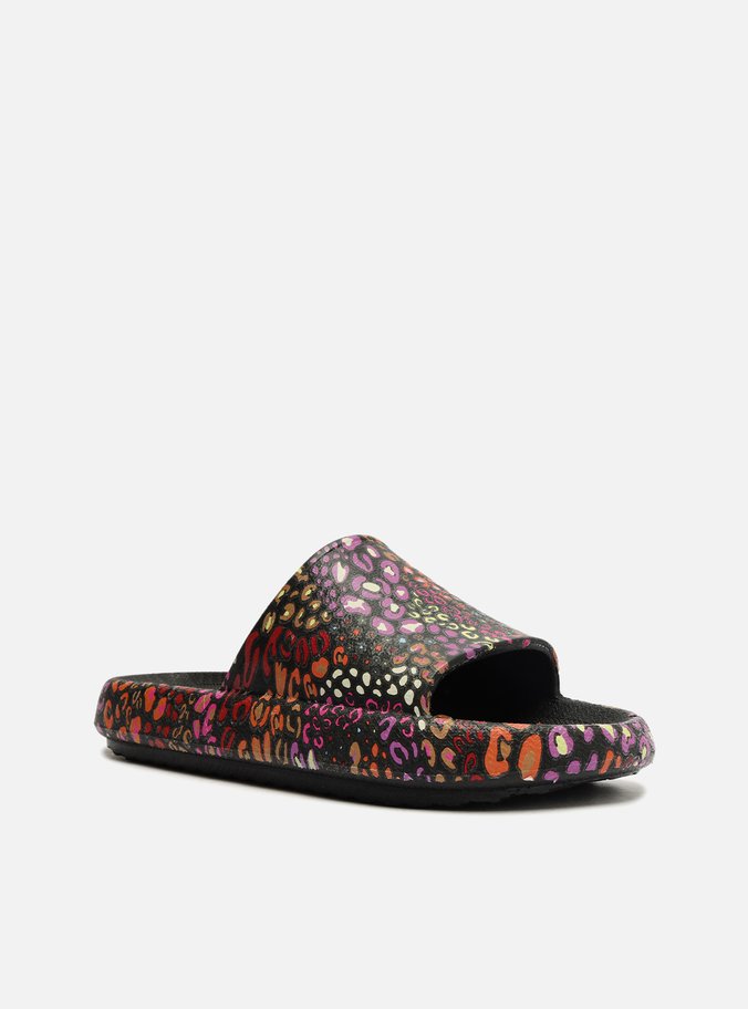 Chinelo Slide Preto Estampa