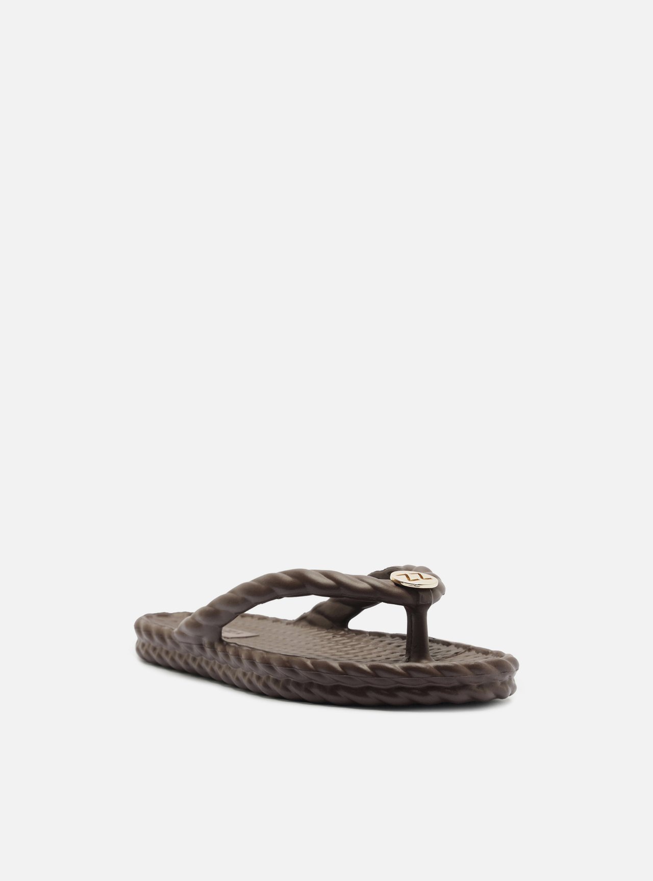 Chinelo de Dedo Marrom Trança Brizza — foto 2