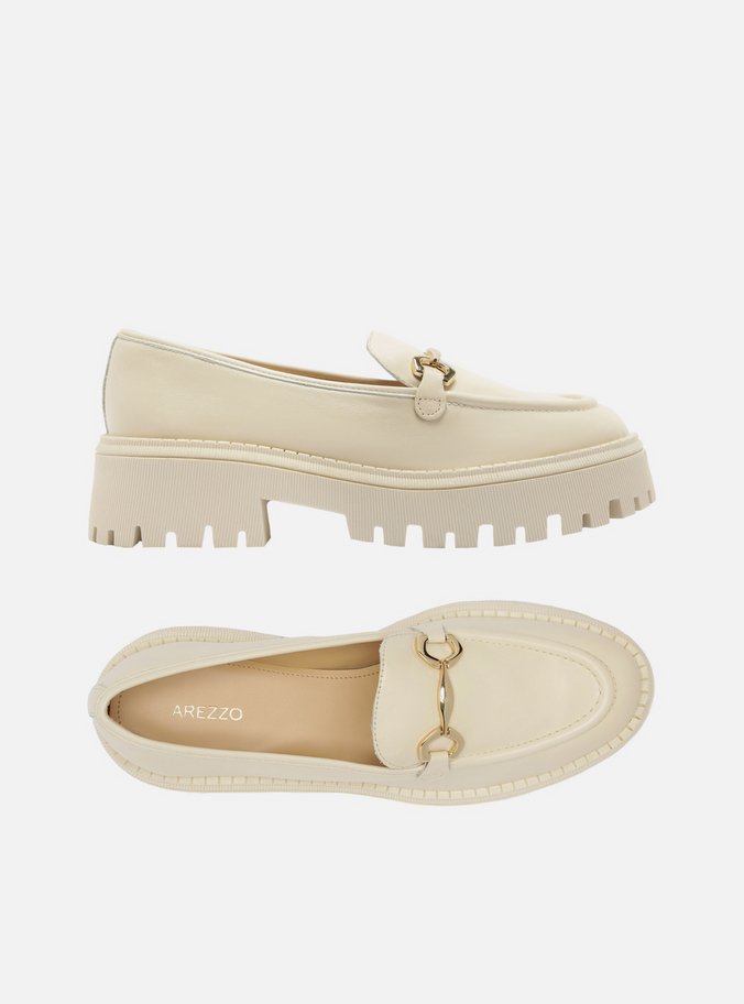 Mocassim Off-White Couro Tratorado Bridão