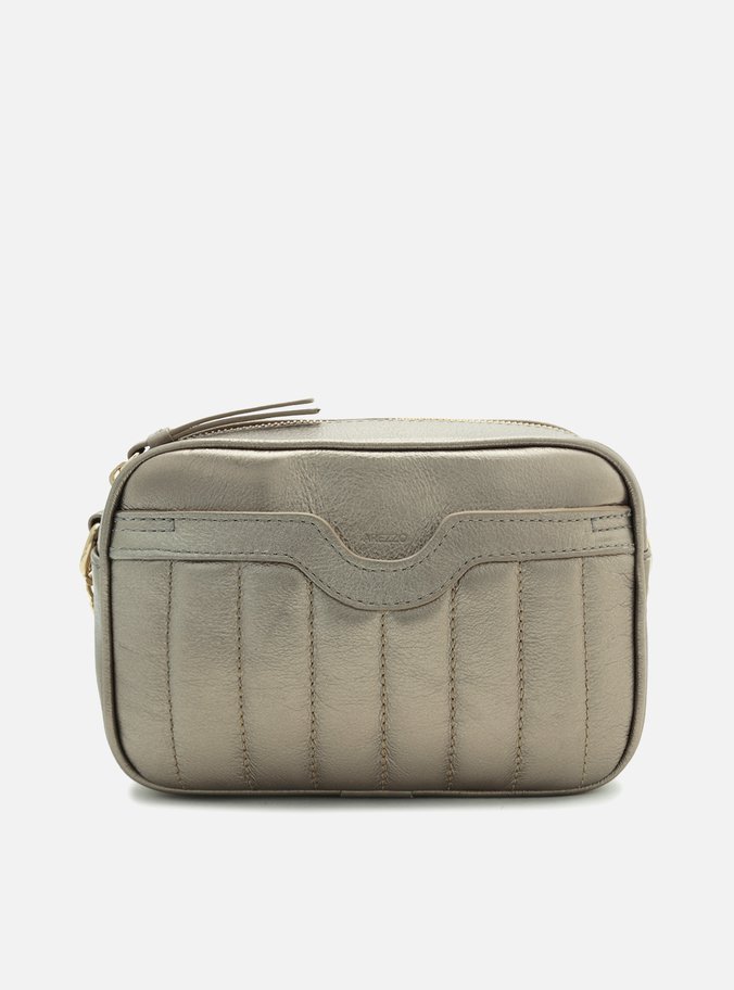 Bolsa Tiracolo Dourada Couro Francine Pequena