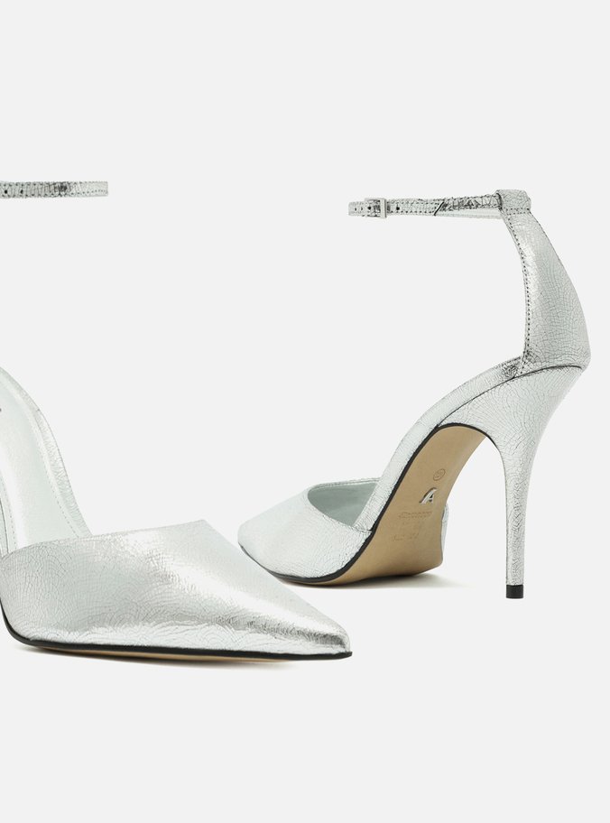 Scarpin Prateado Salto Fino Silver