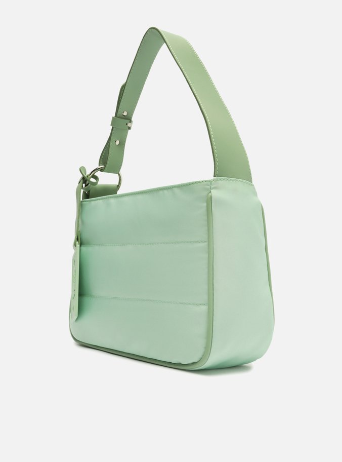 Bolsa Hobo Verde Nylon Pequena Brizza
