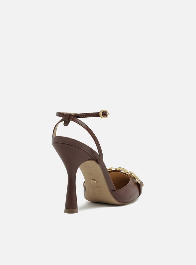 Scarpin Marrom Salto Alto