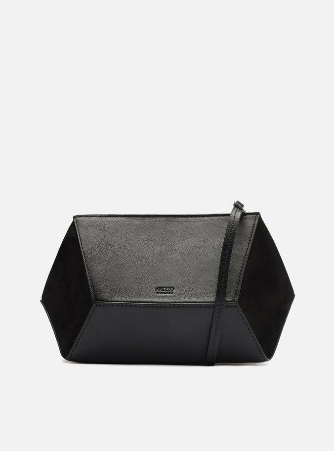 Clutch Preta Nobuck Média Geométrica | Arezzo