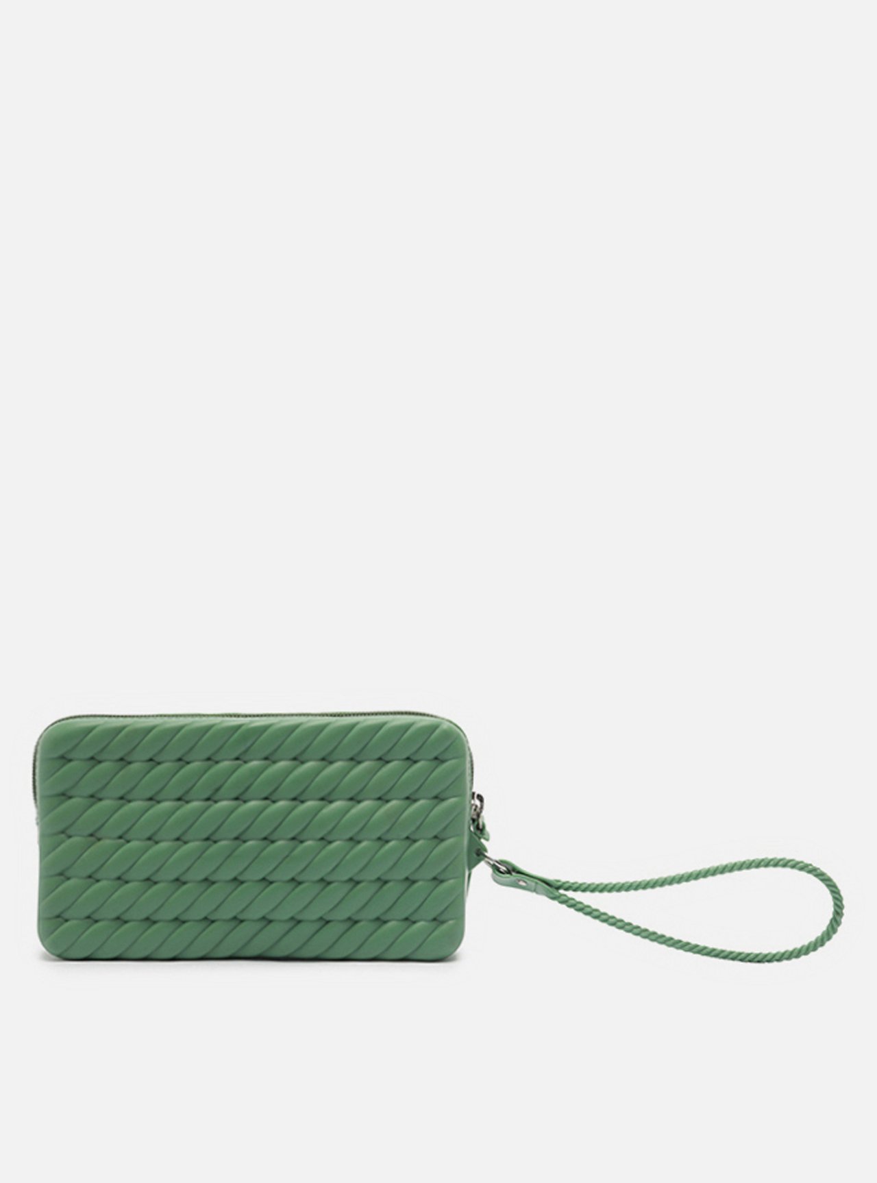 Bolsa Clutch Verde Pequena Tressê Brizza — foto 2