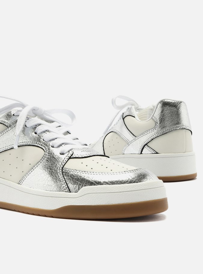 Tênis Branco Couro Street Silver