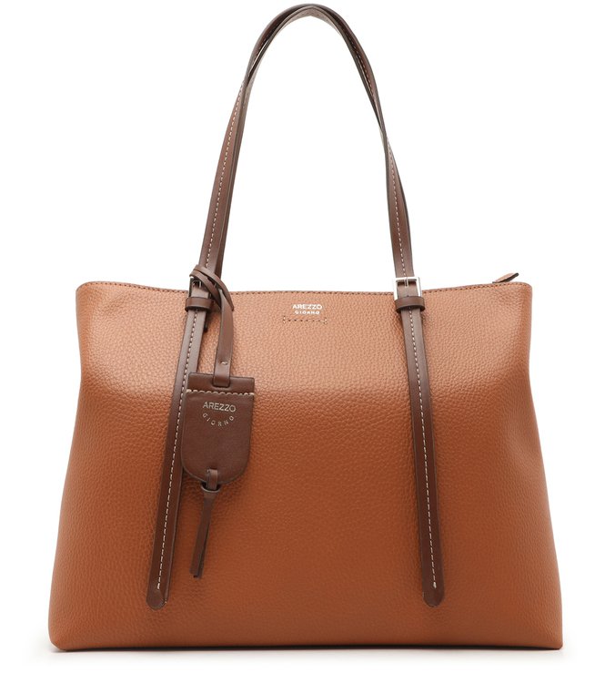 Bolsa Shopping Marrom Aline Grande