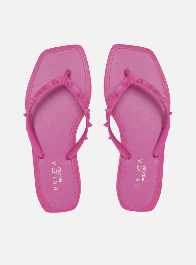 Chinelo de Dedo Roxo Bico Quadrado Brizza Rock