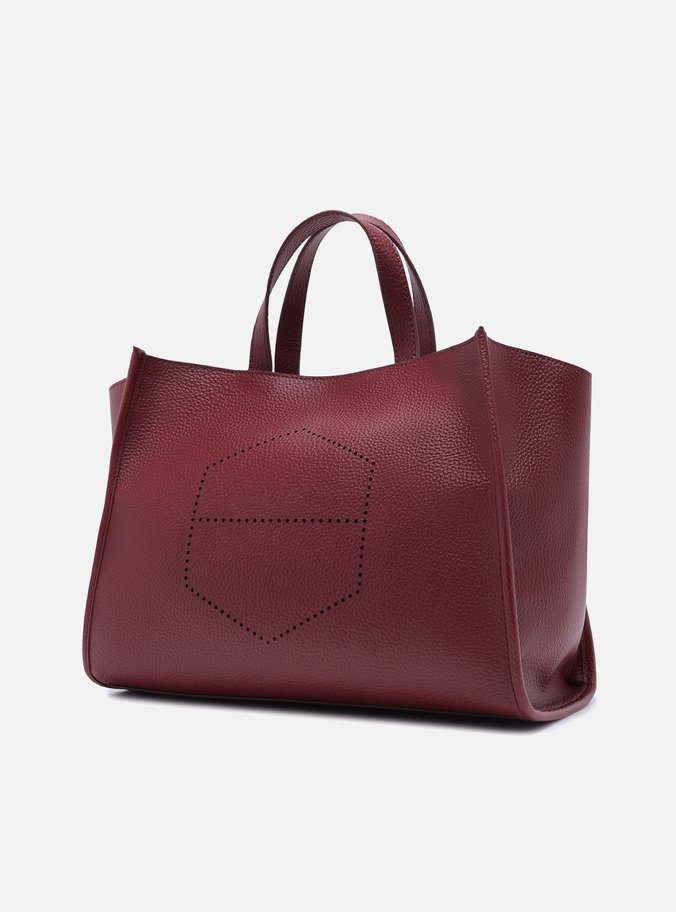 Bolsa Tote Vermelha Grande Logo Perfurado