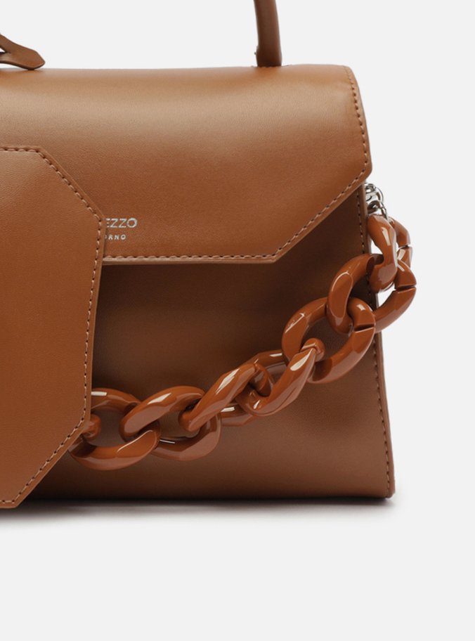 Bolsa Satchel Marrom Iara Média Giorno