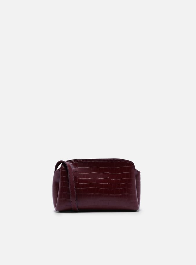 Bolsa Tiracolo Vermelha Croco Pequena Textura