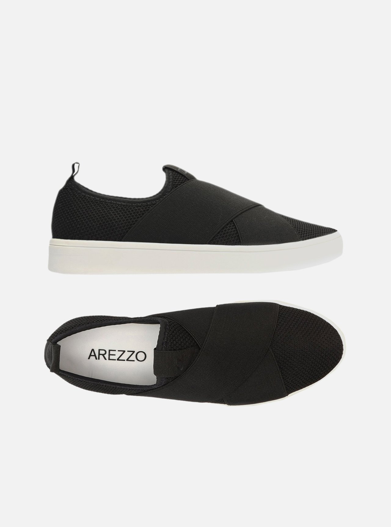 Tênis Slip On Preto Tecido Elásticos — foto 5
