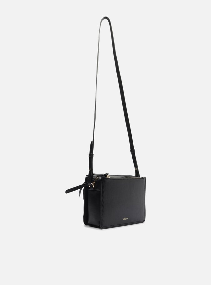 Bolsa Tiracolo Preta Pequena Quadrada