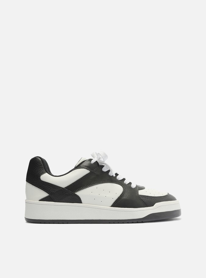 Tênis Branco Couro Street Preto