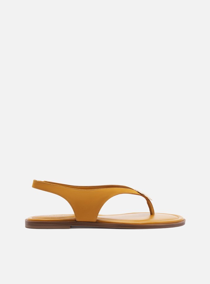 Sandália Rasteira Amarelo Salto Rasteiro