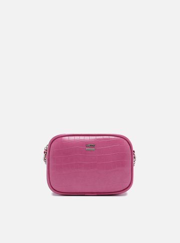 Bolsa Tiracolo Rosa Croco Pequena
