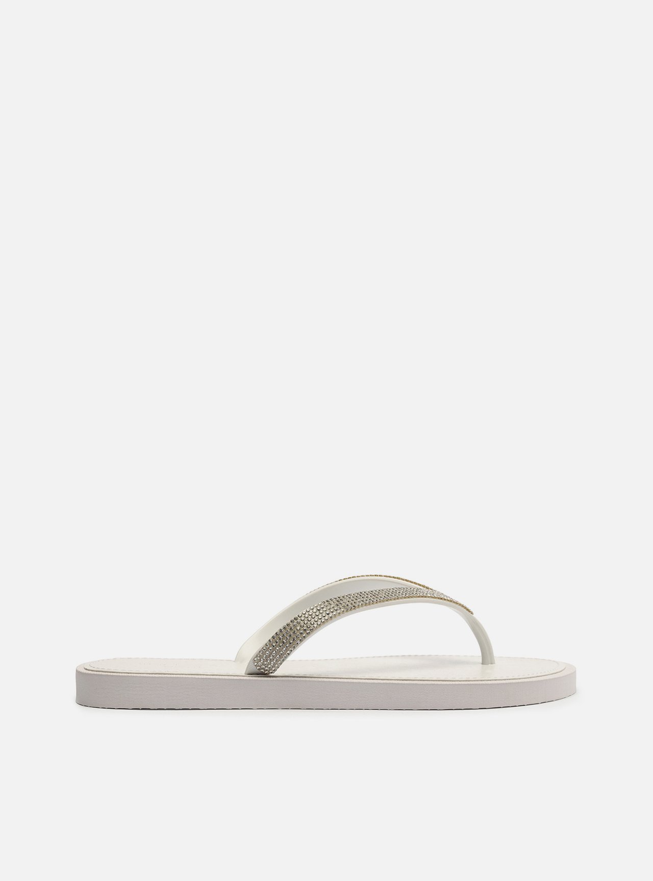 Chinelo Branco Brizza Strass — foto 3