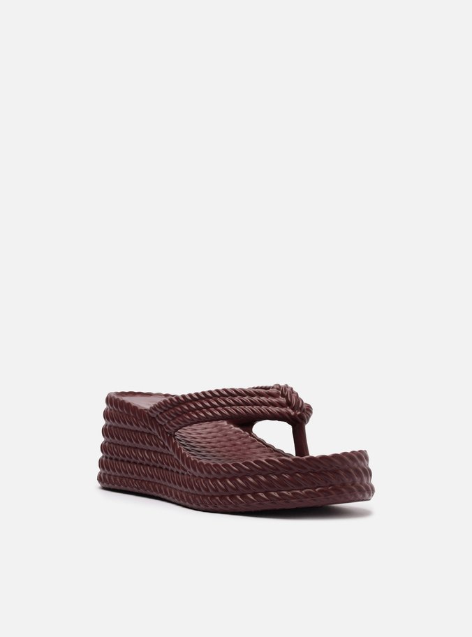 Sandália Vinho Flatform Marrocos Sun