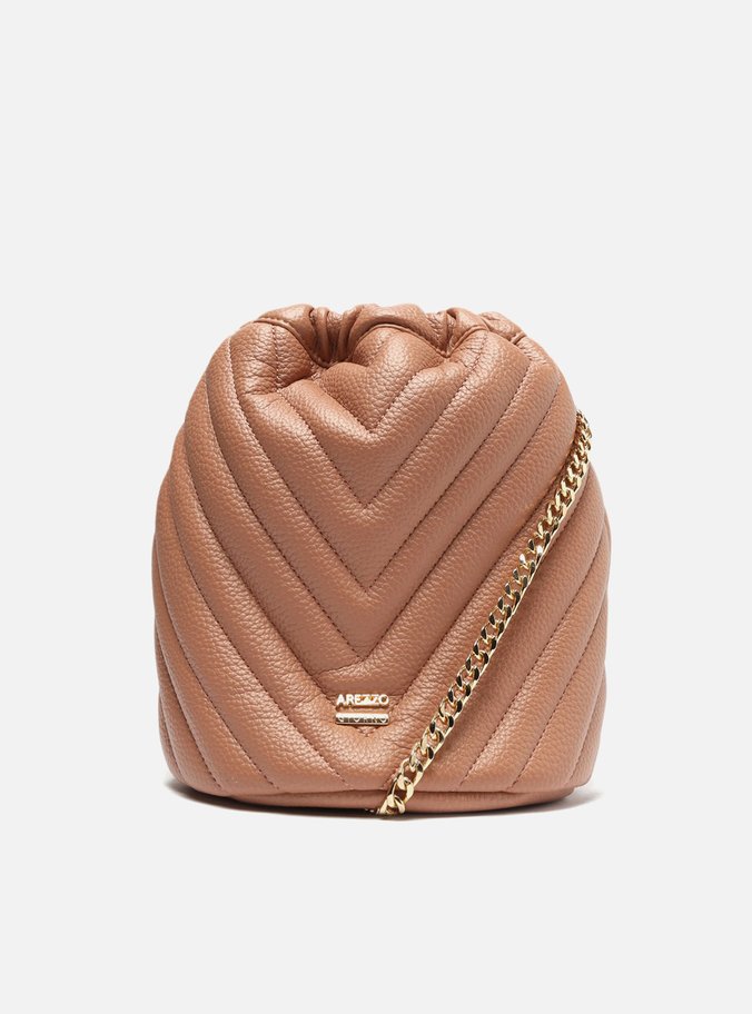 Bolsa Bucket Marrom Matelassê Pequena
