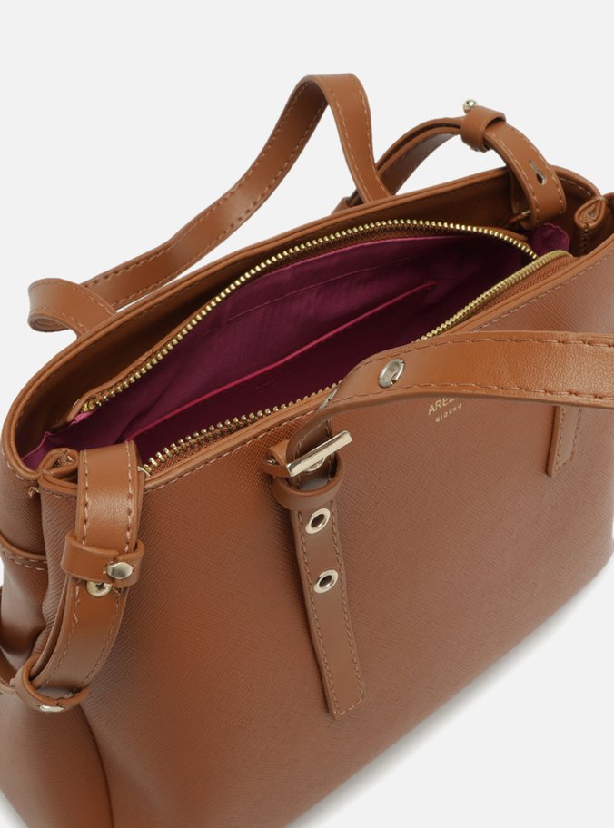 Bolsa Tote Marrom Média Alça Fivela