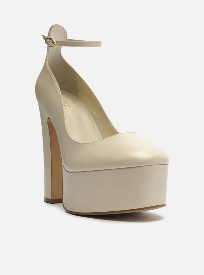 Sandália Off-White Couro Meia Pata Madison