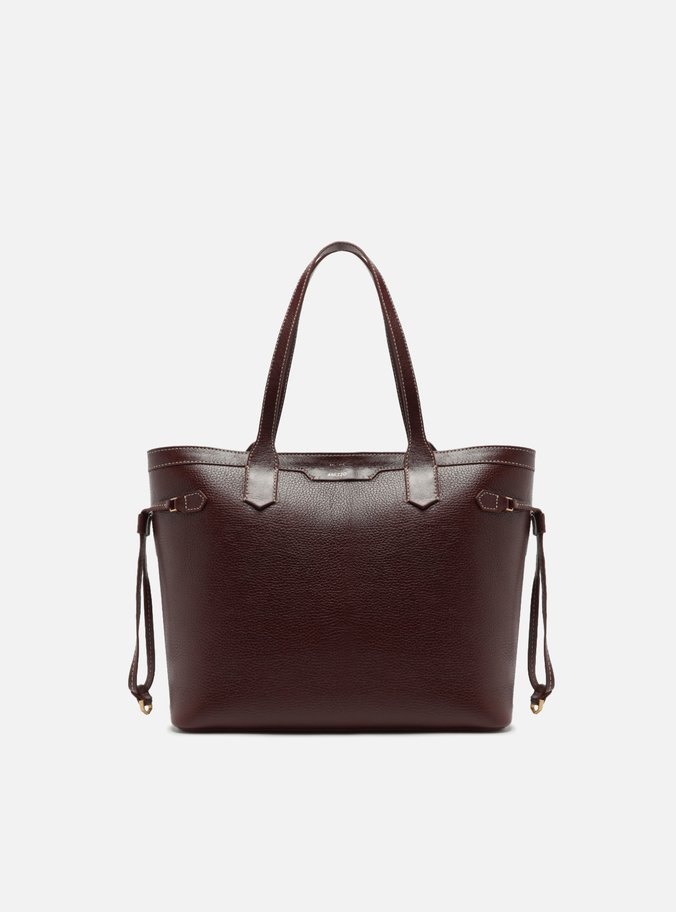Bolsa Shopping Vermelha Couro  Média
