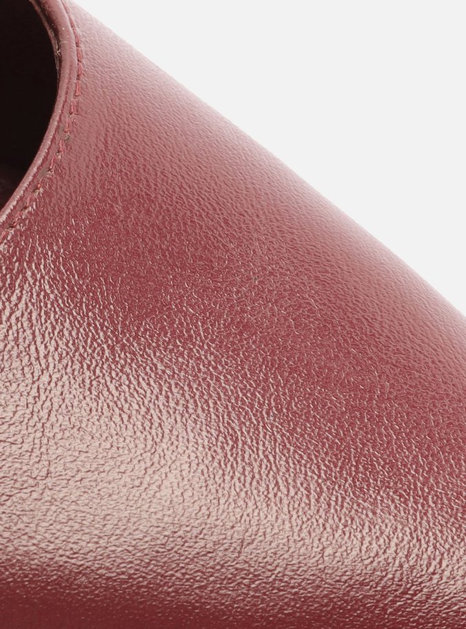 Sapatilha Vinho Couro Slingback Nó