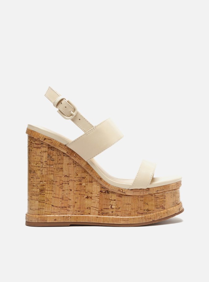 Sandália Off-White Plataforma Tiras