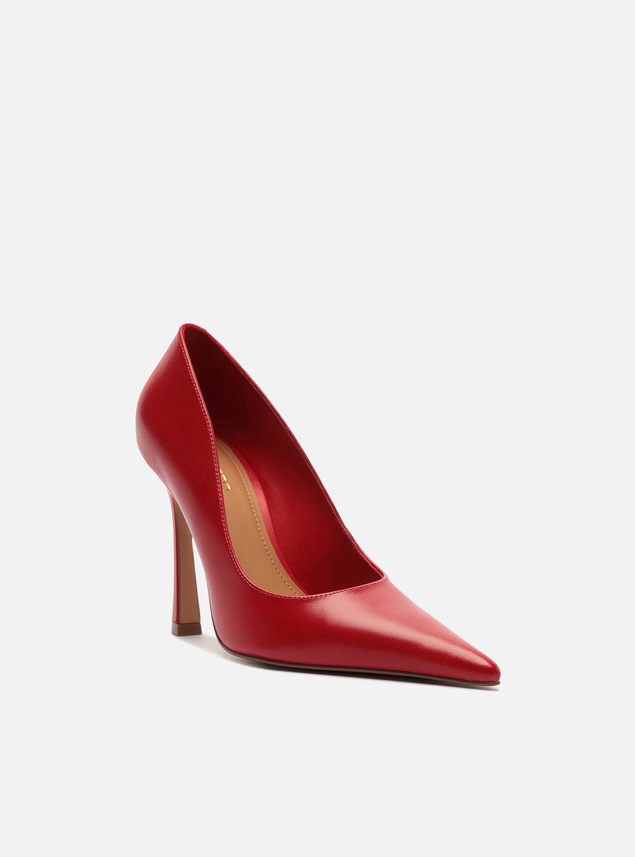 Scarpin Vermelho Couro Salto Fino — foto 2