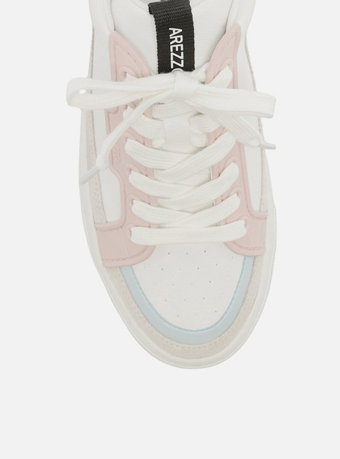 Tênis Branco e Rosa Flatform Amarração