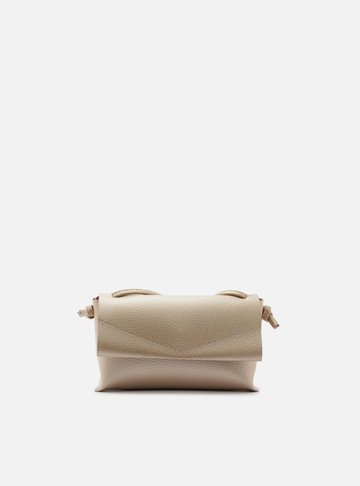 Bolsa Tiracolo Metalizada Pequena Costuras