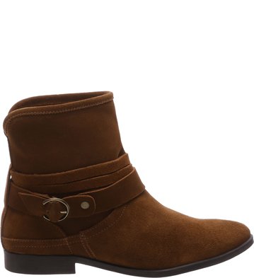 Bota Camurça Cano Curto Fivela  Camel