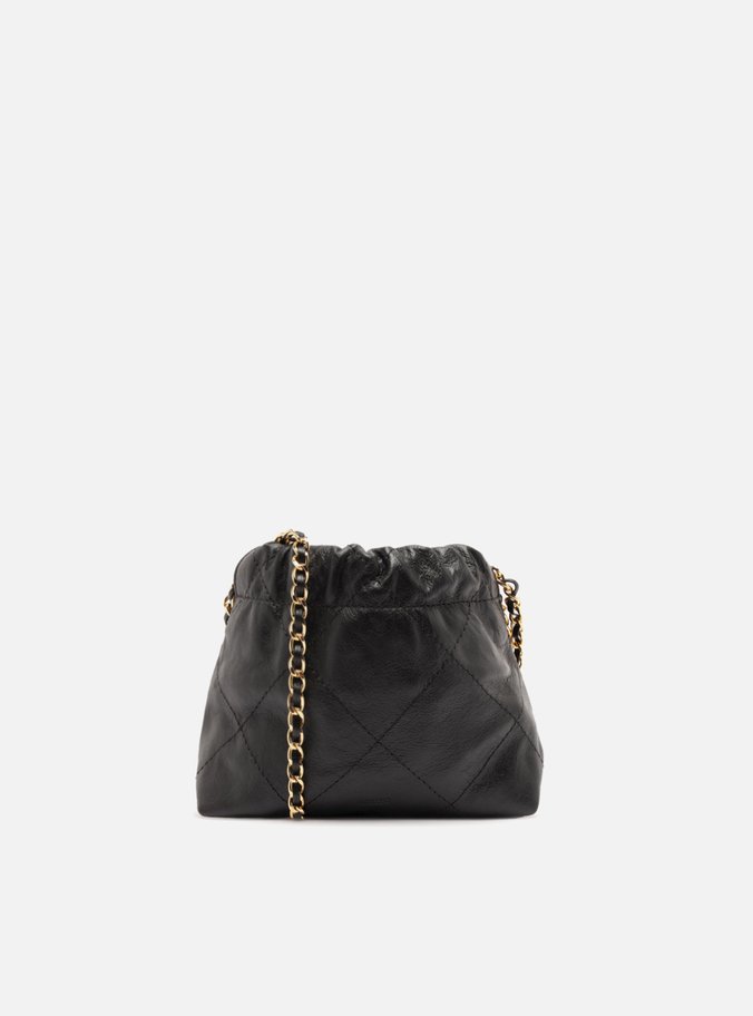 Bolsa Tiracolo Preta Couro Esther Pequena