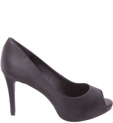 Peep Toe Classic Tecido Preto