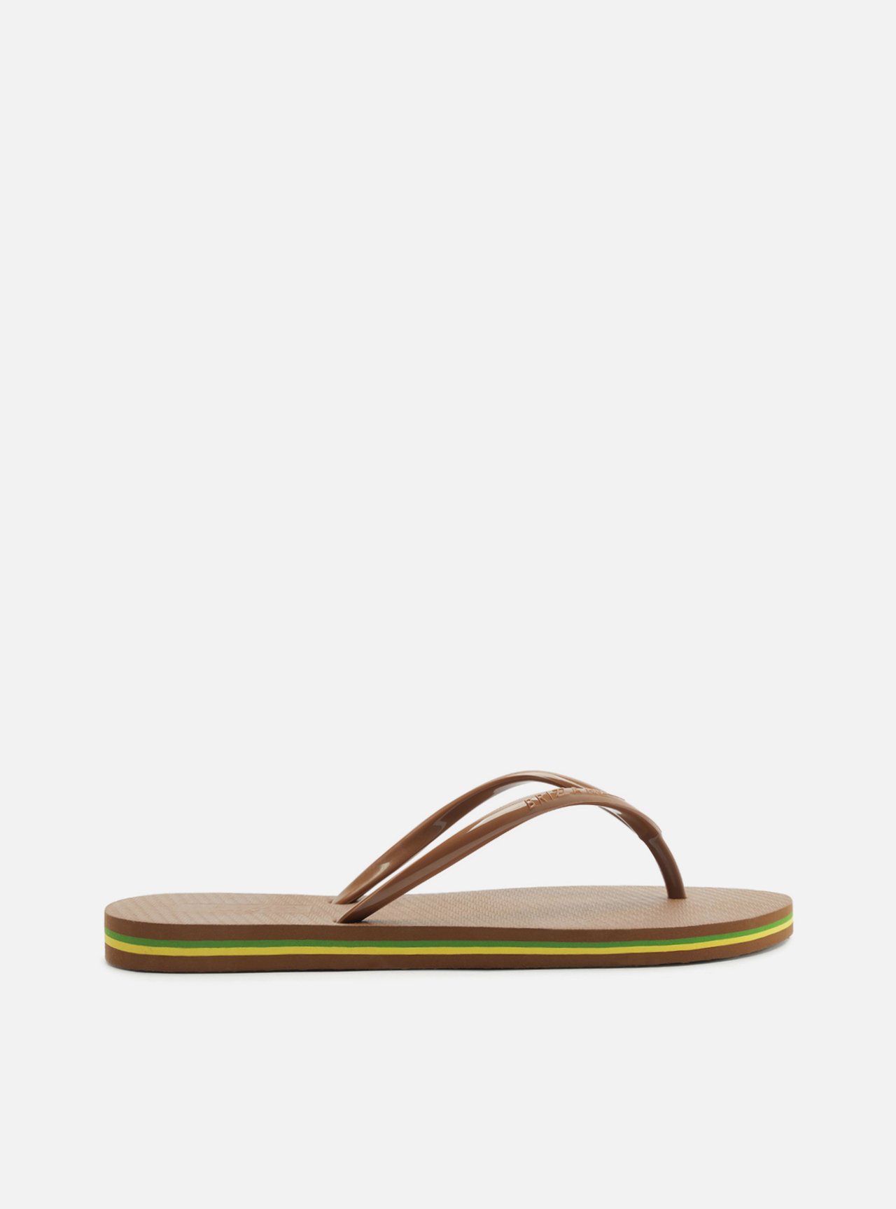 Chinelo de Dedo Marrom Plataforma Tiras Brizza — foto 3
