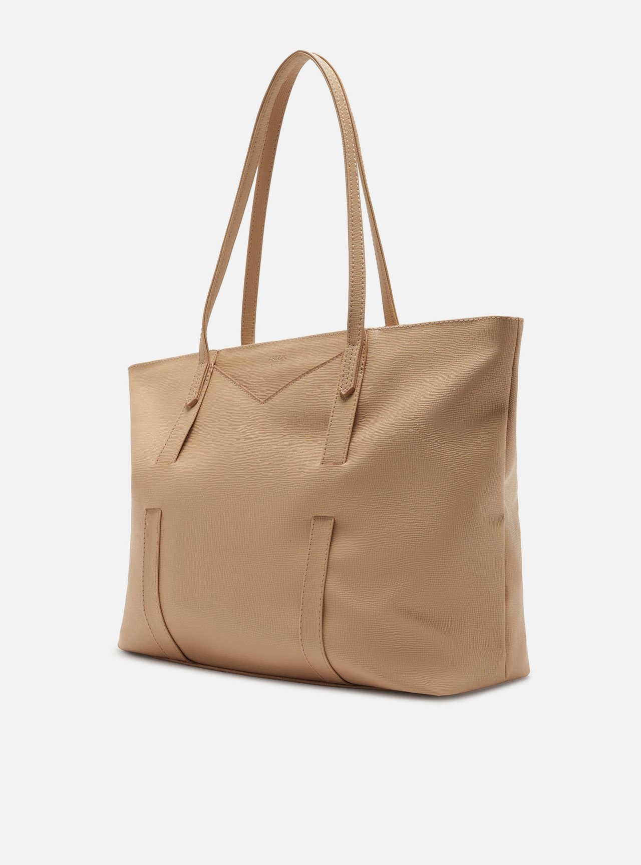 Bolsa Shopping Bege Grande Tiras Capa — foto 2
