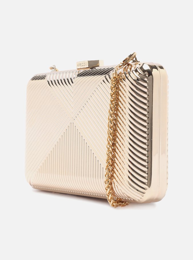 Bolsa Tote Dourada Pequena Metal