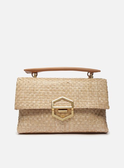 Bolsa Tiracolo Bege Tramada Ágatha Pequena