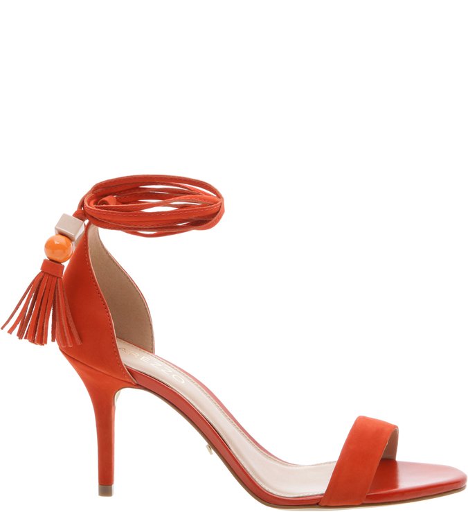 Sandália Lace-up Fringe Hibisco